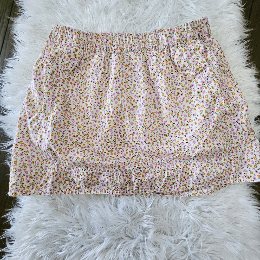 J. Crew Multicolor Floral A-Line Skirt